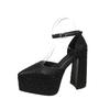 Fashion Crystal Pointed Toe Women Shoes Platform High Heels Shoes Summer Dress Elegant Sandals Designer Pumps 2025 Trend Mujer Zapatos