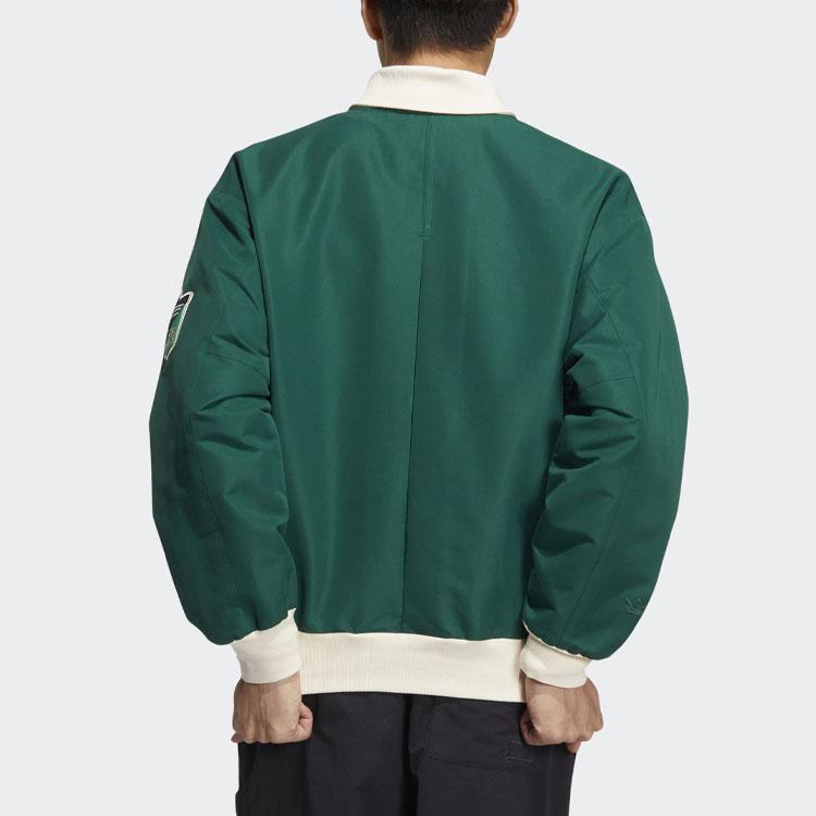 adidas Originals Trefoil Casual Sports Baseball Jacket Men Outerwear Green HY7224