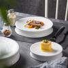 Nordisch Kreativ Hoch Flache Platte Weißes Porzellan Gemüseplatte High-End Restaurant Hotel Künstlerische Konzeption Platte Kommerziell Unregelmäßige Platte