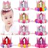Baby Child Hair Band Headband Headwear Performance Flower Crown Crown Birthday Hat Number Party Birthday 1 Piece Photo Jewelry