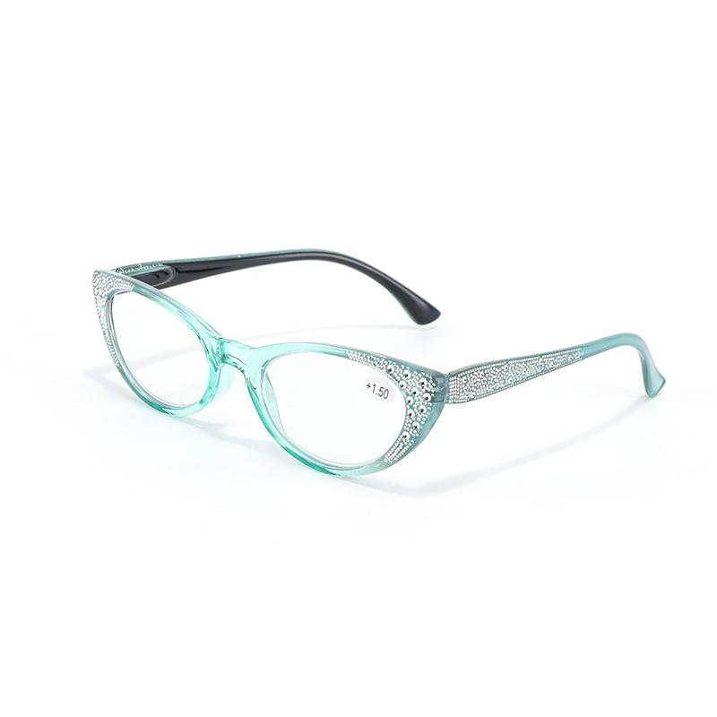 Fashion Luxury Women Men Reading Glasses Cat Eye Diamond Vintage Eyeglass Cateye Retro Clear Lens Ladies Eyeglasses Ultralight Diopter +0.75 To +4.0