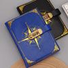 A5 Password Book with Lock - Retro Thickened Notebook, Japanese Korean Style, Ideal for Students and Notes.