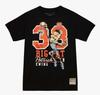 Patrick Ewing Schwarzes New York Knicks Hardwood Classics Karikaturen T-Shirt NWT!
