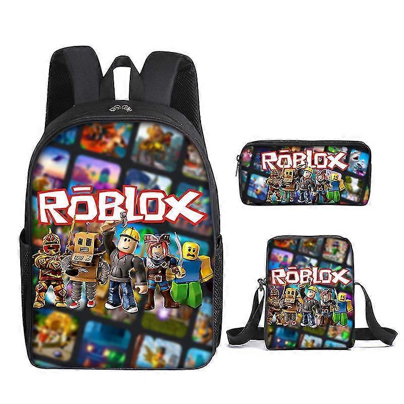 Roblox Schultasche Kinderrucksack Oder Brottasche Oder Federmäppchen Oder 3er Set Dinosaurier-Print Rucksack Für Kinder