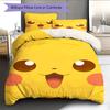 Biancheria da letto con motivo Pokémon Pikachu Decorazione per la casa Regalo di compleanno (1 * copripiumino + 2 * federa, senza nucleo)