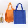 Portable Non-woven Thermal Cooler Bag Folding Large Capacity Tin Foil Handbag with Zipper Insulated Lunch Box Picnic Camping