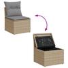 Vidaxl 6-Cz. Set di Mobili da Giardino con Cuscini, Beige, Polyrattan