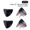 4Pcs Iron Corner Protector Table Corner Edge Protection Cover Jewelry Chest Box Wooden Case Decorative Feet Leg Metal Corner