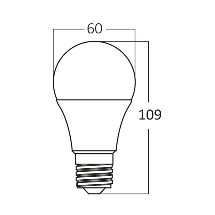 A60 9W LED Bulb (EQ. 60W) E27 3000K