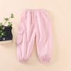 Girls' Work Pants Summer Thin Design Children's Casual Sports Pants Baby Girls' Mosquito Proof Pants Summer Pants for Outerwear