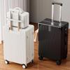 Women's Vintage Large-Capacity Trolley Suitcase - Durable, Stylish Travel Box with Zipper