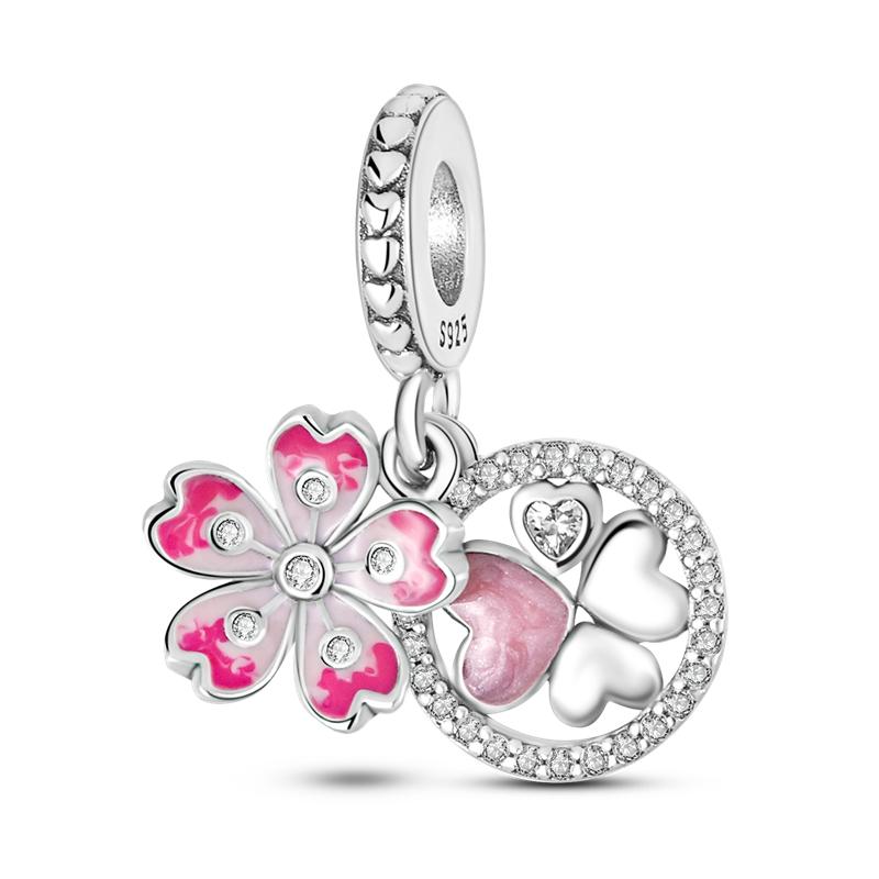 Lucky Charms 925 Silver Family Life Tree Pendant Plata Charms Fits Bracelet Women Bead DIY Jewelry