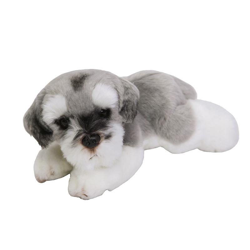 Plush Toy Schnauzer Police Dog Doll Soothing Doll