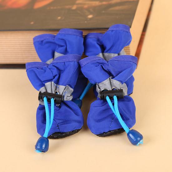4Pcs/Set Pet Dog Puppy Non-Slip Soft Shoes Covers Rain Boots Footwear for Home