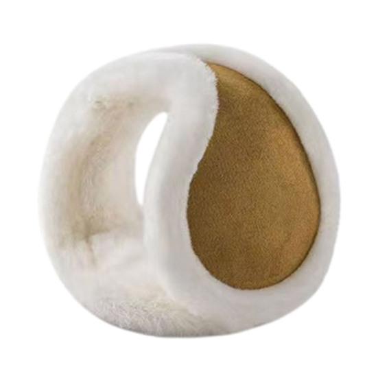 Plush Earmuffs Solid Color Winter Warmth Foldable Plush Ear Muffs with Elastic Adjustable Headband Cold Weather Ear Covers