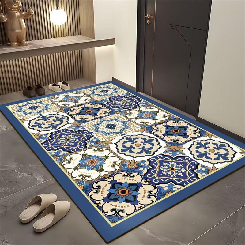 Bathroom Mat Absorbent Non Slip Floor Mat Quick Dry Entrance Doormat Bath Bedside Hallway Floor Mat Entrance Doormat Tapis