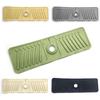 1pc Foldable Silicone Faucet Drain Pad for Kitchen/bathroom, Splash Proof Pad, Soap Storage, Slope Design, Countertop Protector