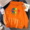 Women'S Winter Autumn Fashion Hooded Casual Long Sleeve Lgbt Pride Rainbow Lips Hoodies Sweatshirts Loose Pullover