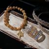 Lace Honeycomb, Wave Gem Bracelet, Antique, 18K Gold Plated, Silk Chisel Ball Zircon Bracelet