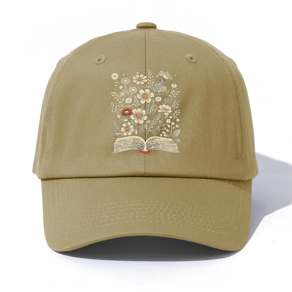 1pc Flowers Print Baseball Cap for Adults Minimalist Retro Style Casual Soft Adjustable Dad Hat Perfect As Gift