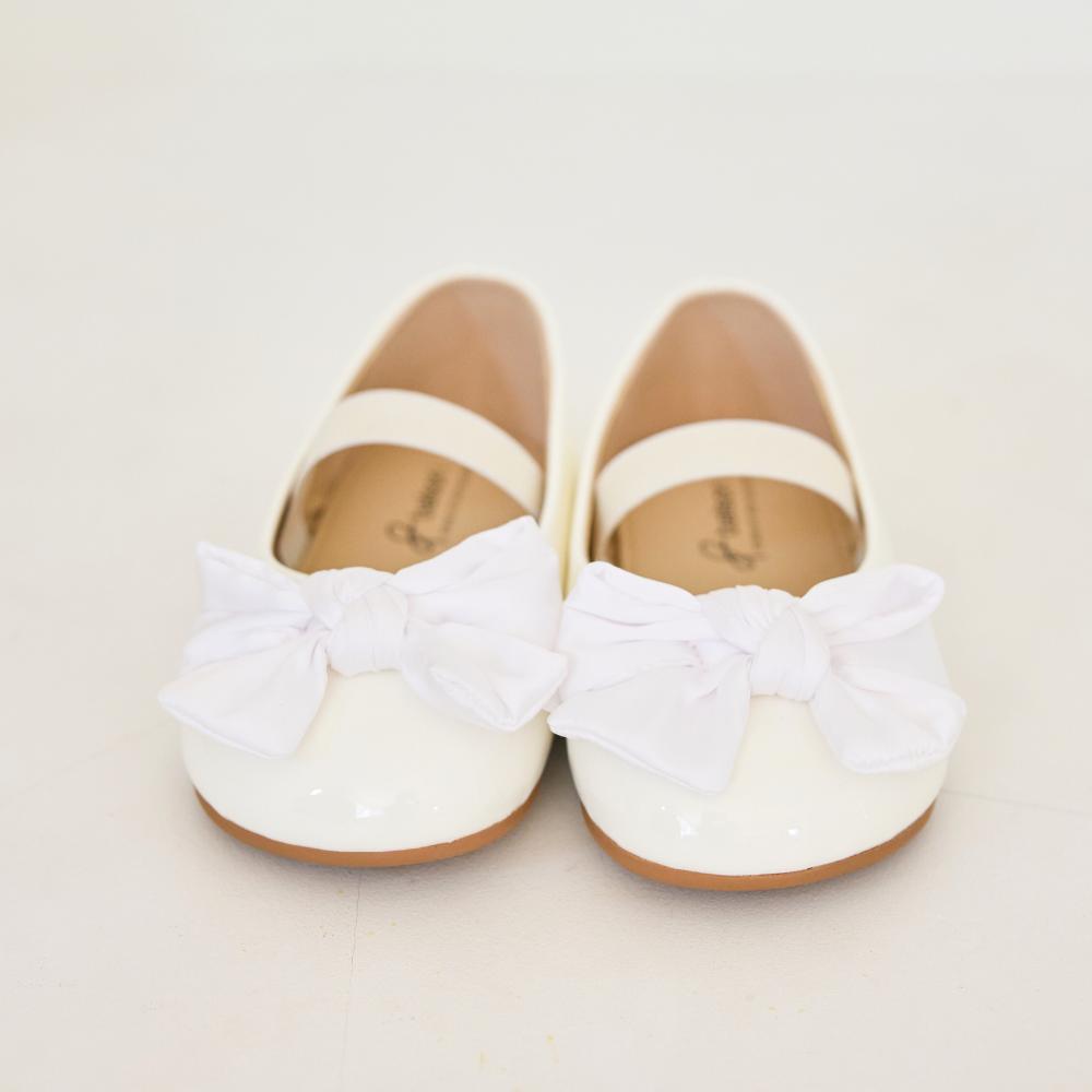 [Babyzzam] Zapatos Planos de Burbuja y Cinta para Niña, Blanco [BB464-10001]