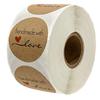 500Pcs Cartoon Handmade with Love Round Baking Sticker Self-adhesive Label Decor