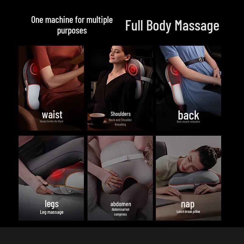SKG T5 Multi-Purpose Heated Massage Pillow CN Plug (adapter Included)
