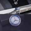 For Mercedes Benz 3 Pins ABS Car Emblem Front Top Grille Hood Edge Head Bonnet Badge for Mercedes Benz New E/S Class Star Wheat