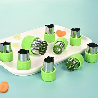 Stainless Steel Embossed Farfalle & Flower Cutter for Fruit, Cake, Vegetable, and Baby Food.