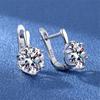 Nieuwe 925 Sterling Zilver Vrouwen Oorbellen Mode Hoge Kwaliteit Grote Belangrijkste Steen Zirkoon Paar Oorstekers Oorbel Sieraden Festival Gift