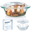 Glass ovenproof dish with lid 1.4 l + 430 ml