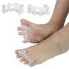 2Pcs Silicone Toe Separator Three-Hole Valgus Thumb Orthopedic Pad Overlapping Hammer Foot Corrector