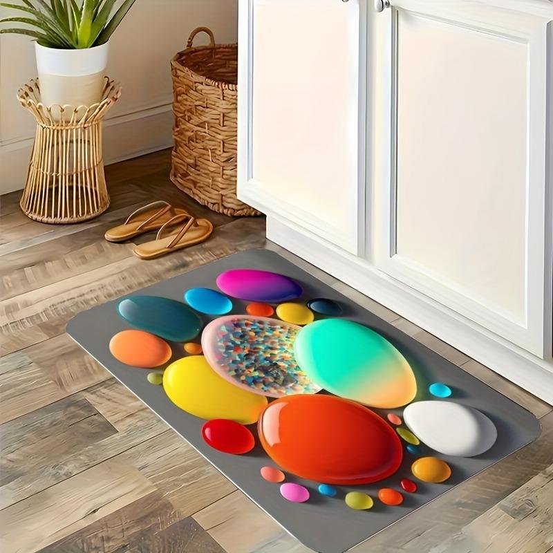 1PC Grashing surf Pattern Kitchen Rug Non-Slip Door Mat Pop design Bathroom Rug Bath Mat Carpet for Home Sink Laundry Decor