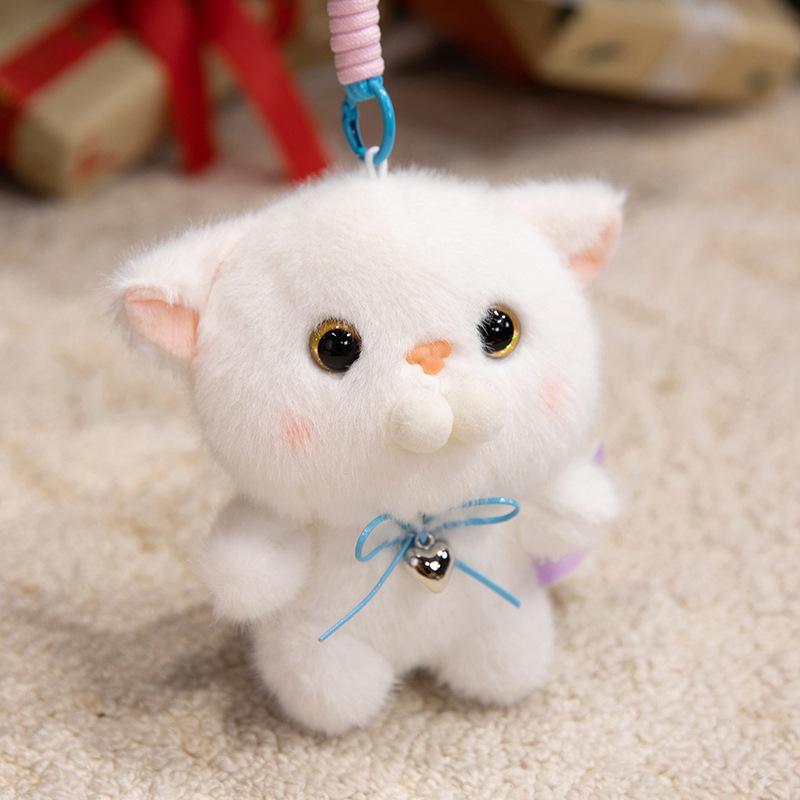 Niedliche niedliche Kätzchenpuppe Plüschtier Katze Puppe Mädchen Tasche Schlüsselanhänger Anhänger Stoffpuppe
