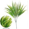 10pcs Artificial Fern Leaves Stems 45cm Long Realistic Plastic Faux Greenery for Home Office Wedding Decoration Indoor Outdoor Use