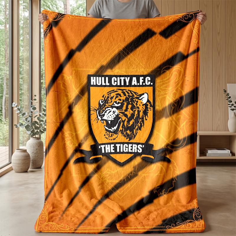 Hull FC Flanellen Fleece Deken Gezellige Warme Plaid voor Bank Bed Reizen Gebruik in Alle Seizoenen