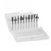 10pcs Set Box 3mm HSS Titanium Router Bits Wood Milling Fits Rotary Tool Engraving Machine Sharpening Slot