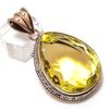 Pendente in Rame Fatto a Mano con Pietra Citrina 2,09" g4C52
