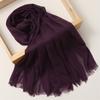 Foreign Trade Silk Scarf Cotton And Linen Headscarf Women'S Spring And Summer Solid Color Japanese And Korean Scarf Sun Protection Warm Shawl Hair