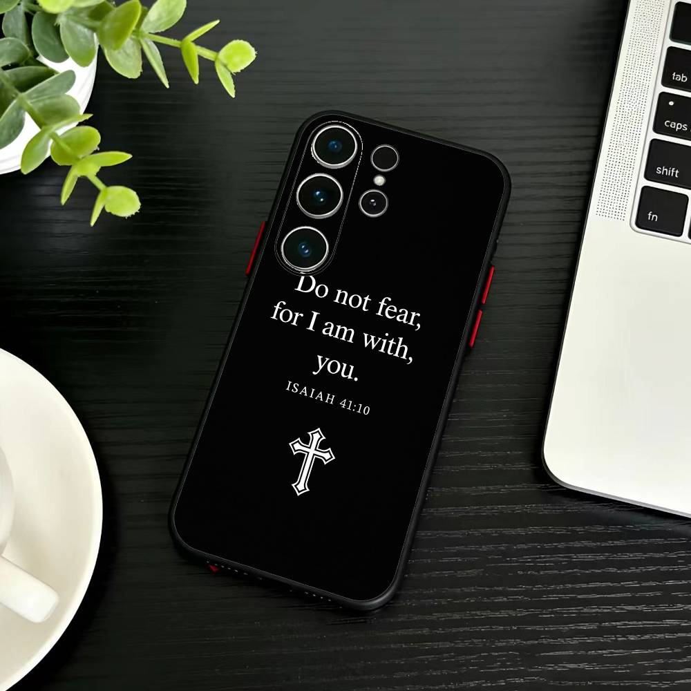 Bible Verse Jesus Christ Christian  Phone Case For Samsung S26,S25,S24,S23,S22,S21,S20,Plus,Fe,Lite,Others Black Cover