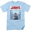 Jaws Graphic Poster Shark Movie Retro Tee Světle modré unisex tričko