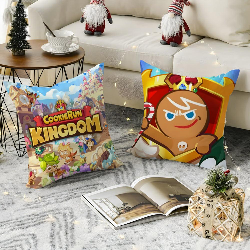 Hot Game C-Cookie Run Kingdom Pillow Case Living Room Sofa Decorative Cushion Cover Simple Household Light Luxury Printed Pillow