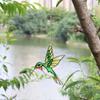 Yousheng Kolibri Sonnenfänger Buntglas Kolibri Suncatcher Bunte Vogel Hängedekoration für Fenster Garten Hof
