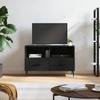 Vidaxl TV Cabinet, Black, 80X36X50 Cm, Wood-Based Material