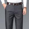 Zakelijke Herentrousers Met Een Soepele Val Casual Formele Broek Rechte Snit Lente-Zomer Stretch Geschikt Voor Mannen Van Middelbare Leeftijd