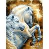 Peinture de diamant rond de chevaux, broderie complète de diamants ronds