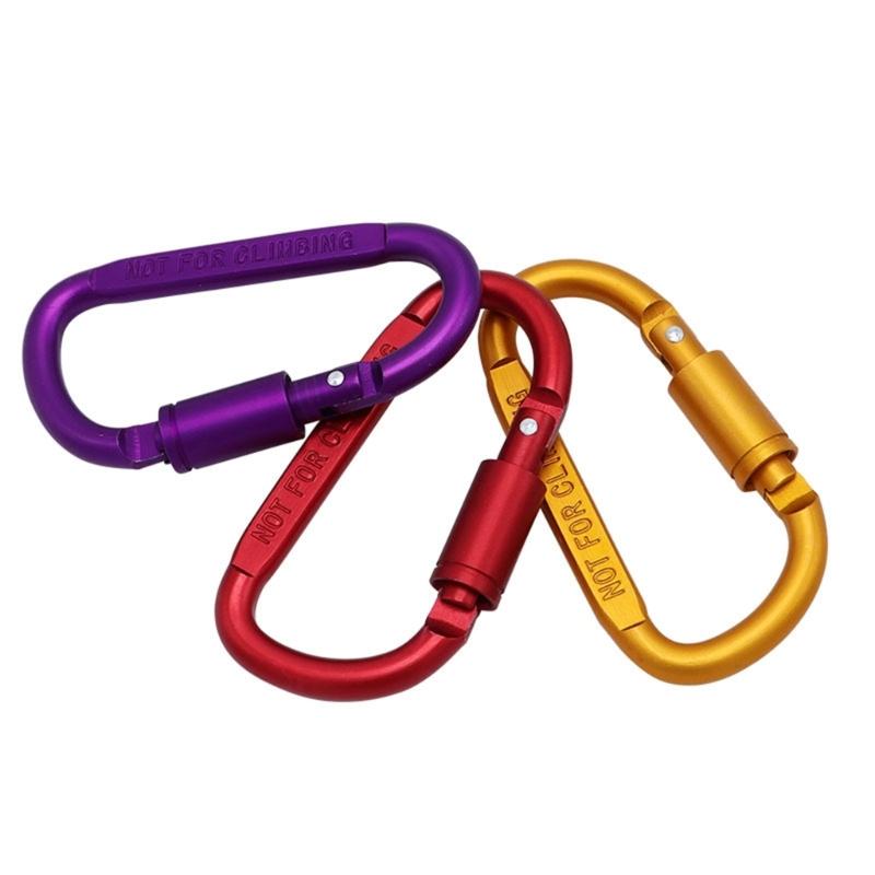 Heavy Duty Twistlock D-vormige Gesp Rotsklimmen Karabiner Vervanging Aluminiumlegering Bergbeklimmen D-ring Clip