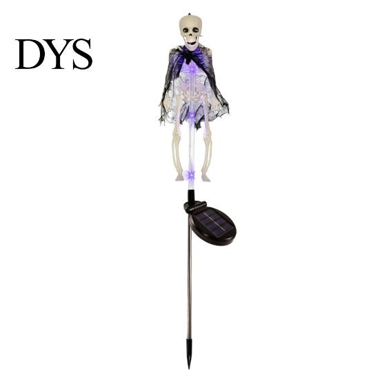 Interiérové nástenné ozdoby Solárne Halloweenske Netopierové Záhradné Svetlá, Realistická Kostra Dekorácia Cesty, Vodotesné LED 3D Kosti Rekvizity Strašidelné Svetlo na Kôl pre