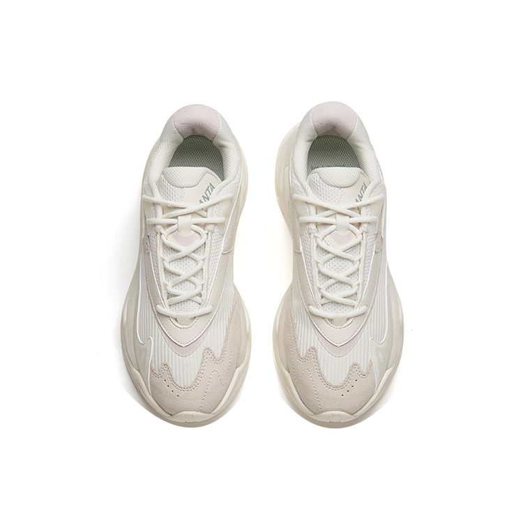 Anta Casual Durable Low-Top Dad Shoes Women Sneaker Ivory-White 122148833R-2