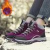 High Quality Plush Winter Hiking Shoes Women Outdoor  High Top Warm Camping Casual Sneakers Ladies Non-slip Sport Trekking Boots